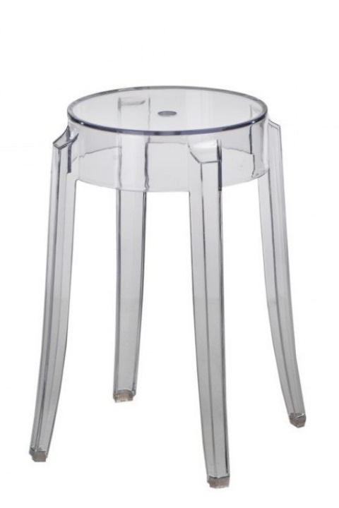 STOŁEK TABORET Duch D2.DESIGN TRANSPARENTNY 46cm TWORZYWO stabilny i wygodny STOŁEK TABORET Duch D2.DESIGN TRANSPARENTNY 46cm TWORZYWO stabilny i wygodny