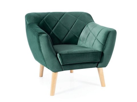 FOTEL KARO 1 VELVET ZIELONY BLUVEL 78 / BUK FOTEL KARO 1 VELVET ZIELONY BLUVEL 78 / BUK