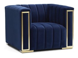 FOTEL VOGUE 1 VELVET GRANATOWY TAP.202/ZŁOTY