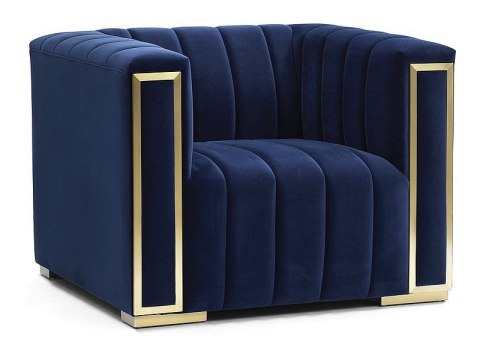 FOTEL VOGUE 1 VELVET GRANATOWY TAP.202/ZŁOTY FOTEL VOGUE 1 VELVET GRANATOWY TAP.202/ZŁOTY