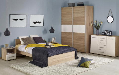 HALMAR łóżko LIMA 120 dąb sonoma płyta meblowa laminowana obrzeża ABS HALMAR łóżko LIMA 120 dąb sonoma płyta meblowa laminowana obrzeża ABS