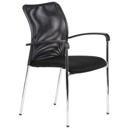 Krzesło gabinetowe konferencyjne czarne HN-7501/CH z podłokietnikami, możliwość sztaplowania