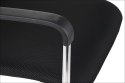 Krzesło gabinetowe konferencyjne czarne HN-7501/CH z podłokietnikami, możliwość sztaplowania
