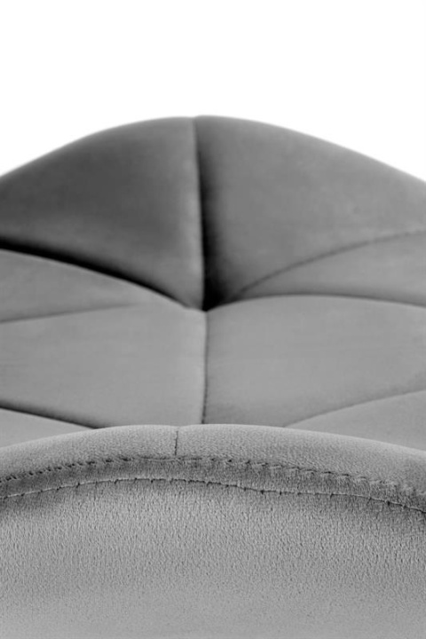 Halmar K453 krzesło do jadalni popielaty - szary, materiał: tkanina velvet / stal malowana Halmar K453 krzesło do jadalni popielaty - szary, materiał: tkanina velvet / stal malowana