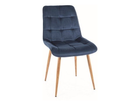 SIGNAL KRZESŁO CHIC D VELVET DĄB STELAŻ / GRANATOWY BLUVEL 86 SIGNAL KRZESŁO CHIC D VELVET DĄB STELAŻ / GRANATOWY BLUVEL 86