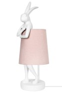 Kare Design KARE lampa stołowa RABBIT 68 cm biała / róźowa Kare Design KARE lampa stołowa RABBIT 68 cm biała / róźowa