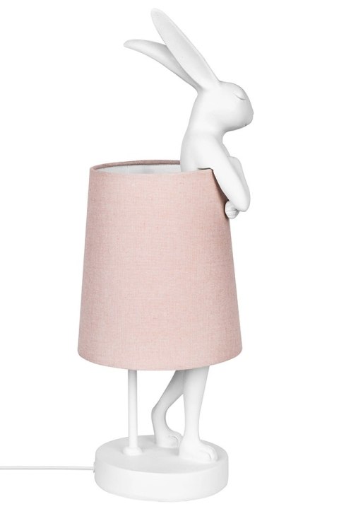 Kare Design KARE lampa stołowa RABBIT 68 cm biała / róźowa Kare Design KARE lampa stołowa RABBIT 68 cm biała / róźowa