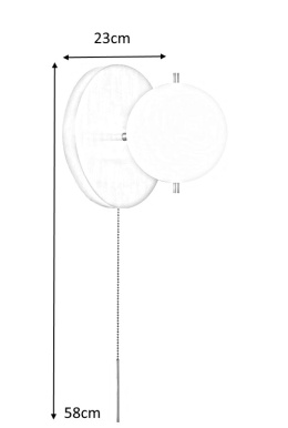 King Home Kinkiet Lampa ścienna ORO złota metal kulisty klosz szkło mleczny 1xG9