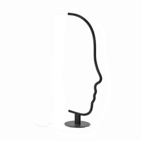King Home Lampa stołowa LED FACE TABLE czarna metal aluminium przypomina profil twarzy kobiety będzie dekoracją pomieszczenia King Home Lampa stołowa LED FACE TABLE czarna metal aluminium przypomina profil twarzy kobiety będzie dekoracją pomieszczenia