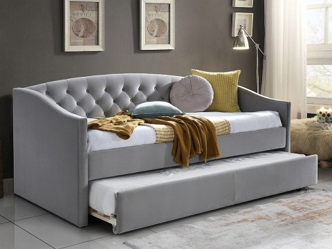 ŁÓŻKO ALESSIA VELVET 90X200 KOLOR JASNY SZARY/DĽB TAP.BLUVEL 03 ŁÓŻKO ALESSIA VELVET 90X200 KOLOR JASNY SZARY/DĽB TAP.BLUVEL 03