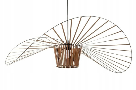 King Home Lampa wisząca CAPELLO FI 100 coffee tworzywo E27 w kształcie kapelusza damskiego King Home Lampa wisząca CAPELLO FI 100 coffee tworzywo E27 w kształcie kapelusza damskiego