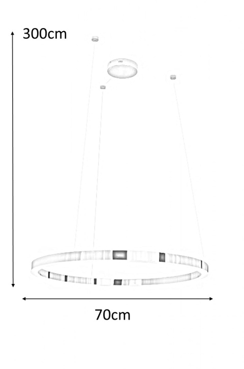 MOOSEE Lampa wisząca RING 70 złota - LED chromowany metal osłona mleczne tworzywo okrągły kształt zapewnia optymalne oświetlenie MOOSEE Lampa wisząca RING 70 złota - LED chromowany metal osłona mleczne tworzywo okrągły kształt zapewnia optymalne oświetlenie