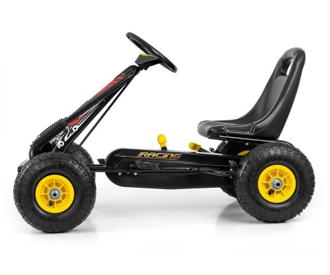 Milly Mally Gokart na pedały Pojazd Jeździk Thor Black Czarny metal regulowana odległość fotela od kierownicy hamulec 3-8 lat Milly Mally Gokart na pedały Pojazd Jeździk Thor Black Czarny metal regulowana odległość fotela od kierownicy hamulec 3-8 lat