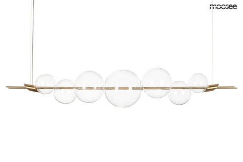 Moosee MOOSEE lampa wisząca LED ECHO 140 złota metal okrągłe klosze szkło transparentny Moosee MOOSEE lampa wisząca LED ECHO 140 złota metal okrągłe klosze szkło transparentny