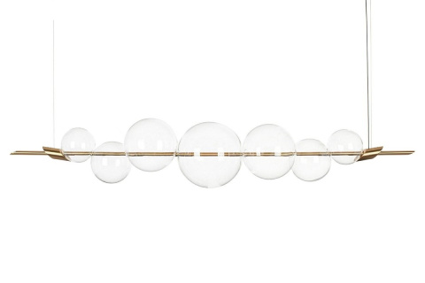 Moosee MOOSEE lampa wisząca LED ECHO 140 złota metal okrągłe klosze szkło transparentny Moosee MOOSEE lampa wisząca LED ECHO 140 złota metal okrągłe klosze szkło transparentny
