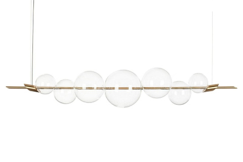 Moosee MOOSEE lampa wisząca LED ECHO 140 złota metal okrągłe klosze szkło transparentny Moosee MOOSEE lampa wisząca LED ECHO 140 złota metal okrągłe klosze szkło transparentny