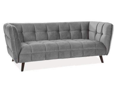 SOFA CASTELLO 3 VELVET J. SZARY BLUVEL 03 / WENGE SOFA CASTELLO 3 VELVET J. SZARY BLUVEL 03 / WENGE