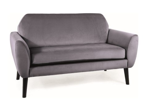 SOFA MENA VELVET SZARY BLUVEL 14 / WENGE