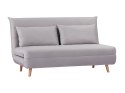 SIGNAL SOFA KANAPA SPIKE II ROZKŁADANA TAPICERKA VELVET JASNY SZARY TAP.197/ DREWNO BUK POWIERZCHNIA SPANIA 148x193