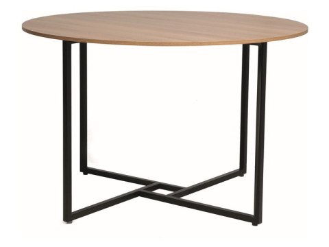 SIGNAL STÓŁ ALTO NIEROZKŁADANY OKRĄGŁY PŁYTA LAMINOWANA DĄB/ STELAŻ METALOWY CZARNY MAT FI120 DO DOMU I DO LOKALU SIGNAL STÓŁ ALTO NIEROZKŁADANY OKRĄGŁY PŁYTA LAMINOWANA DĄB/ STELAŻ METALOWY CZARNY MAT FI120 DO DOMU I DO LOKALU