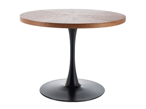 STÓŁ AMADEO OKRĄGŁY SIGNAL MDF + OKLEINA NATURALNA ORZECH/ PODSTAWA METALOWA CZARNY MAT FI 100 DO SALONU JADALNI LOKALU STÓŁ AMADEO OKRĄGŁY SIGNAL MDF + OKLEINA NATURALNA ORZECH/ PODSTAWA METALOWA CZARNY MAT FI 100 DO SALONU JADALNI LOKALU
