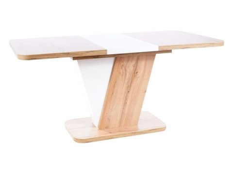 SIGNAL STÓŁ CROCUS PROSTOKĄTNY ROZKŁADANY PŁYTA LAMINOWANA DĄB WOTAN / BIAŁY MAT 120(160)X80 IN SIGNAL STÓŁ CROCUS PROSTOKĄTNY ROZKŁADANY PŁYTA LAMINOWANA DĄB WOTAN / BIAŁY MAT 120(160)X80 IN