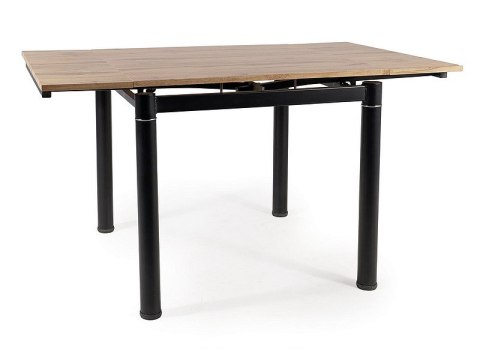 STÓŁ ROZKŁADANY GD082 DĄB ARTISAN / CZARNY MAT 80(131)x80 SIGNAL PŁYTA LAMINOWANA STELAŻ METALOWY DO KUCHNI DO SALONU STÓŁ ROZKŁADANY GD082 DĄB ARTISAN / CZARNY MAT 80(131)x80 SIGNAL PŁYTA LAMINOWANA STELAŻ METALOWY DO KUCHNI DO SALONU