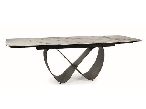 STÓŁ PROSTOKĄTNY ROZKŁADANY INFINITY CERAMIC BIAŁY AMBER BIANCO / BRĄZOWY 160(240)X95 SIGNAL BLAT SZKŁOHARTOWANE +CERAMIKA METAL STÓŁ PROSTOKĄTNY ROZKŁADANY INFINITY CERAMIC BIAŁY AMBER BIANCO / BRĄZOWY 160(240)X95 SIGNAL BLAT SZKŁOHARTOWANE +CERAMIKA METAL