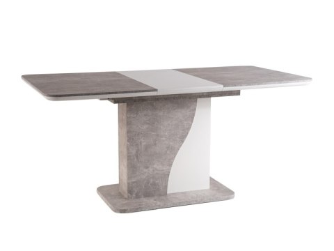 SIGNAL STÓŁ SYRIUSZ PROSTOKĄTNY ROZKŁADANY PŁYTA LAMINOWANA SZARY (EFEKT BETONU) / BIAŁY MAT 120(160)X80 BLAT CHOWANY W NODZE SIGNAL STÓŁ SYRIUSZ PROSTOKĄTNY ROZKŁADANY PŁYTA LAMINOWANA SZARY (EFEKT BETONU) / BIAŁY MAT 120(160)X80 BLAT CHOWANY W NODZE