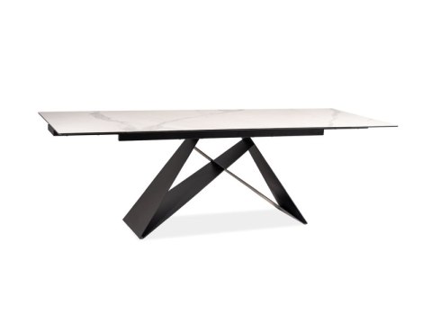 STÓŁ WESTIN III CERAMIC BIAŁY MARMUR/CZARNY MAT (180-260)X90 STÓŁ WESTIN III CERAMIC BIAŁY MARMUR/CZARNY MAT (180-260)X90
