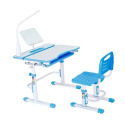 Fun Desk Botero Blue - Biurko z krzesełkiem lampa i stojak na książki - zestaw dla dziecka Niebieski/Biały Fun Desk Botero Blue - Biurko z krzesełkiem lampa i stojak na książki - zestaw dla dziecka Niebieski/Biały
