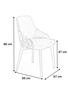 Halmar ENDO krzesło czarny / tap: BLUVEL 86 (granatowy), materiał: drewno lite - bukowe / tkanina velvet