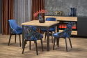 Halmar ENDO krzesło czarny / tap: BLUVEL 86 (granatowy), materiał: drewno lite - bukowe / tkanina velvet Halmar ENDO krzesło czarny / tap: BLUVEL 86 (granatowy), materiał: drewno lite - bukowe / tkanina velvet