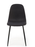 Halmar K449 krzesło do jadalni czarny, materiał: tkanina / stal malowana