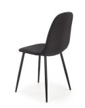 Halmar K449 krzesło do jadalni czarny, materiał: tkanina / stal malowana