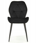 Halmar K453 krzesło do jadalni czarny, tkanina velvet / stal malowana