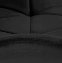 Halmar K453 krzesło do jadalni czarny, tkanina velvet / stal malowana