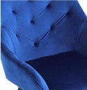 Halmar K487 krzesło do jadalni granatowy, materiał: tkanina - velvet / stal malowana Halmar K487 krzesło do jadalni granatowy, materiał: tkanina - velvet / stal malowana