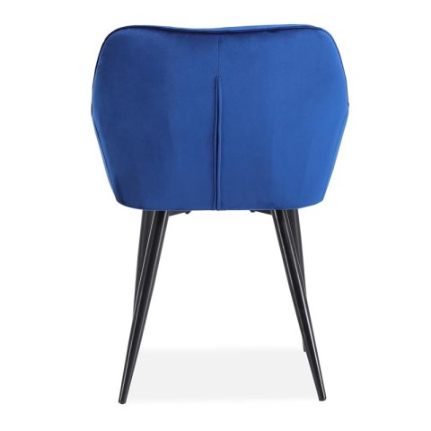 Halmar K487 krzesło do jadalni granatowy, materiał: tkanina - velvet / stal malowana Halmar K487 krzesło do jadalni granatowy, materiał: tkanina - velvet / stal malowana