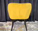 Halmar K487 krzesło do jadalni musztardowy, materiał: tkanina - velvet / stal malowana