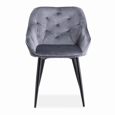 Halmar K487 krzesło do jadalni popiel, materiał: tkanina - velvet / stal malowana Halmar K487 krzesło do jadalni popiel, materiał: tkanina - velvet / stal malowana