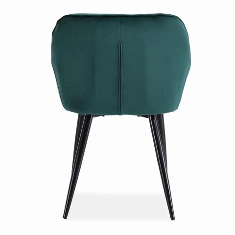 Halmar K487 krzesło do jadalni ciemny zielony, materiał: tkanina - velvet / stal malowana Halmar K487 krzesło do jadalni ciemny zielony, materiał: tkanina - velvet / stal malowana