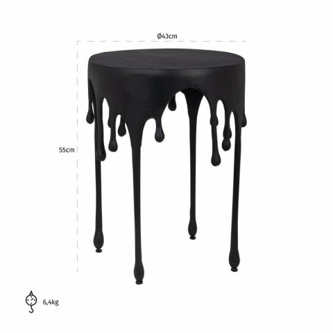 Richmond Interiors RICHMOND stolik LAILA 43 czarny Richmond Interiors RICHMOND stolik LAILA 43 czarny