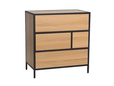 SIGNAL KOMODA GEO K4 PŁYTA LAMINOWANA DĄB NATURALNY / STELAŻ METAL CZARNY MAT DO SALONU POKOJU SYPIALNI SIGNAL KOMODA GEO K4 PŁYTA LAMINOWANA DĄB NATURALNY / STELAŻ METAL CZARNY MAT DO SALONU POKOJU SYPIALNI