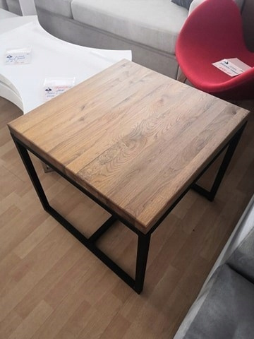 SIGNAL ŁAWA KWADRATOWA LORAS C OKLEINA NATURALNA DĄB/ STELAŻ METAL CZARNY 60X60 SIGNAL ŁAWA KWADRATOWA LORAS C OKLEINA NATURALNA DĄB/ STELAŻ METAL CZARNY 60X60