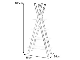 SIGNAL REGAŁ PÓŁKI NA KSIĄŻKI TIPI II DĄB ARTISAN BIAŁY MAT 180x85 PŁYTA LAMINOWANA NA SEGREGATORY BIBELOTY ZABAWKI