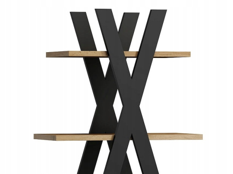 SIGNAL REGAŁ PÓŁKI TIPI II DĄB WOTAN+CZARNY 180x85 PŁYTA LAMINOWANA NA KSIĄŻKI ZABAWKI DROBIAZGI SIGNAL REGAŁ PÓŁKI TIPI II DĄB WOTAN+CZARNY 180x85 PŁYTA LAMINOWANA NA KSIĄŻKI ZABAWKI DROBIAZGI