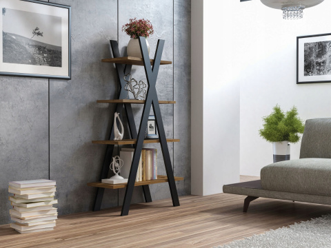 SIGNAL REGAŁ PÓŁKI TIPI II DĄB WOTAN+CZARNY 180x85 PŁYTA LAMINOWANA NA KSIĄŻKI ZABAWKI DROBIAZGI SIGNAL REGAŁ PÓŁKI TIPI II DĄB WOTAN+CZARNY 180x85 PŁYTA LAMINOWANA NA KSIĄŻKI ZABAWKI DROBIAZGI