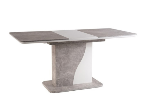 SIGNAL STÓŁ SYRIUSZ PROSTOKĄTNY ROZKŁADANY PŁYTA LAMINOWANA SZARY (EFEKT BETONU) / BIAŁY MAT 120(160)X80 BLAT CHOWANY W NODZE SIGNAL STÓŁ SYRIUSZ PROSTOKĄTNY ROZKŁADANY PŁYTA LAMINOWANA SZARY (EFEKT BETONU) / BIAŁY MAT 120(160)X80 BLAT CHOWANY W NODZE