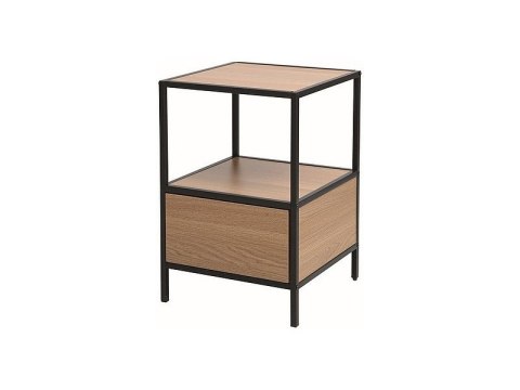 SIGNAL SZAFKA SZAFKA NOCNA GEO S PŁYTA LAMINOWANA DĄB/ STELAŻ METALOWY CZARNY MAT 40x40 Z SZUFLADĄ I PÓŁKĄ SIGNAL SZAFKA SZAFKA NOCNA GEO S PŁYTA LAMINOWANA DĄB/ STELAŻ METALOWY CZARNY MAT 40x40 Z SZUFLADĄ I PÓŁKĄ